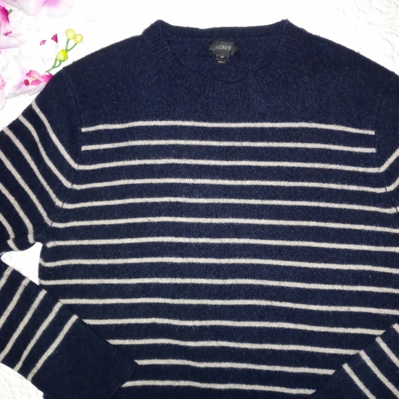 J. Crew Sweaters - J CREW WOMEN PULLOVER SWEATER STRIPED NAVY/CREAM